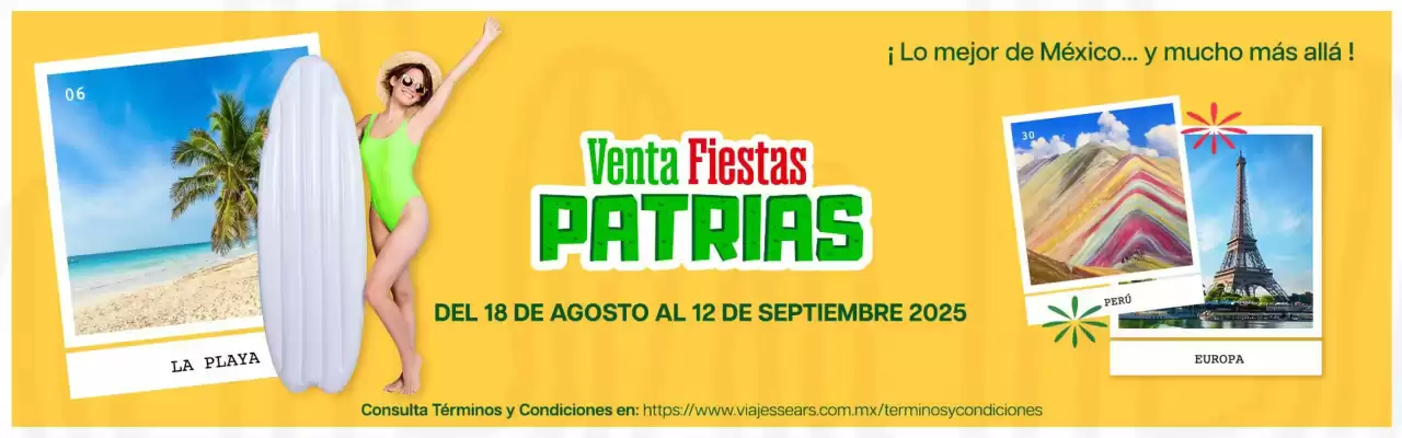 Catálogo Viajes Sears (válido hasta 12-09)