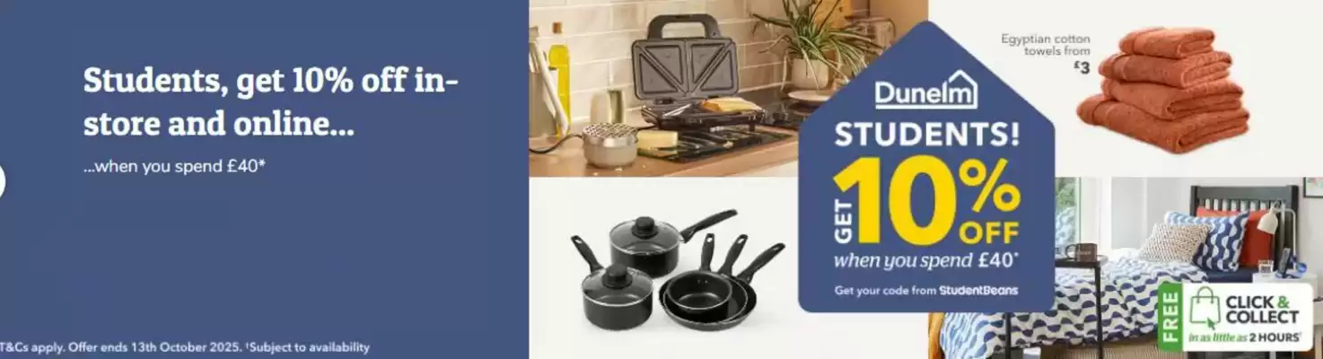 Dunelm leaflet (valid until 13-10)