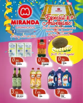 Folheto Miranda Supermercados (válido até 2-09)