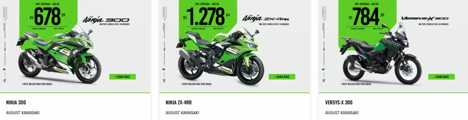 Catálogo Kawasaki (válido até 31-08)