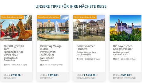 Gruber Reisen Flugblatt Seite 1