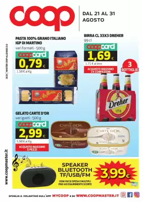 Volantino Coop Master Alleanza 3.0 (valido fino al 31-08)