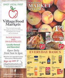 Village Food Markets flyer week 34 Page 1