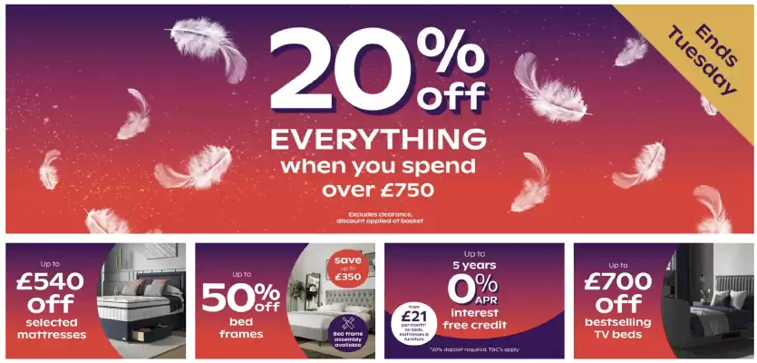 Bensons for Beds leaflet (valid until 26-08)