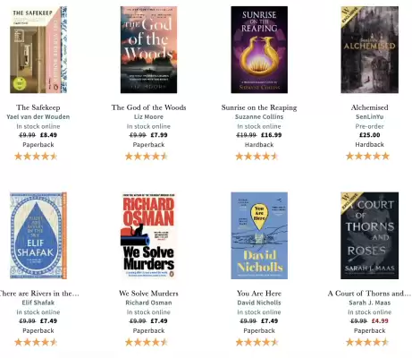 Waterstones Booksellers leaflet (valid until 26-08)