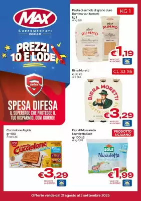 Volantino MAX Supermercati (valido fino al 3-09)