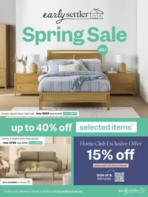 Early Settler catalogue (valid until 7-09)