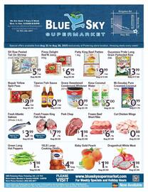 Blue Sky Supermarket flyer week 34 Page 1