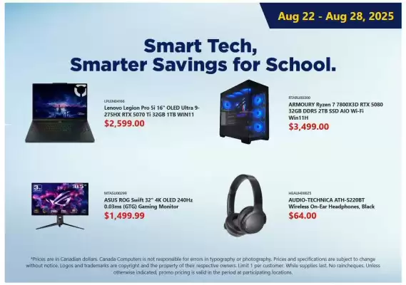 Canada Computers flyer (valid until 29-08)