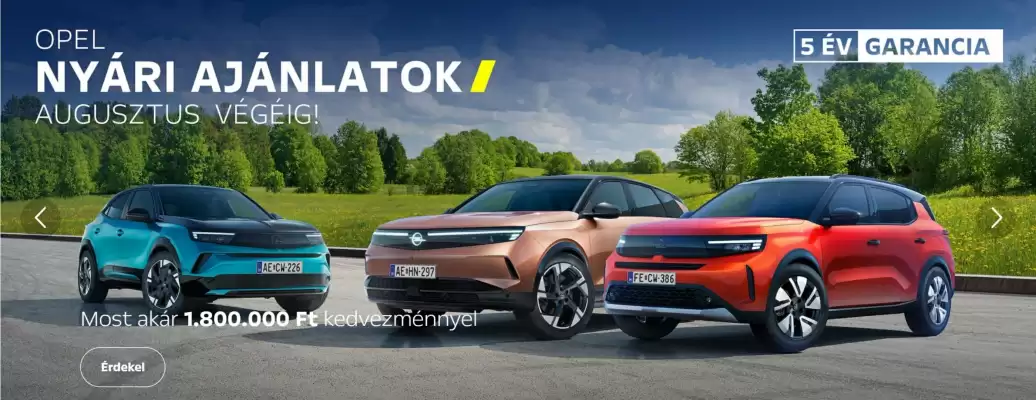Opel akciós újság (érvényes eddig: 30-09)