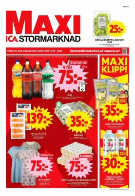 ICA Maxi reklamblad (giltig till och med 31-08)