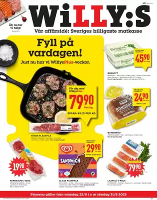 Willys reklamblad (giltig till och med 31-08)