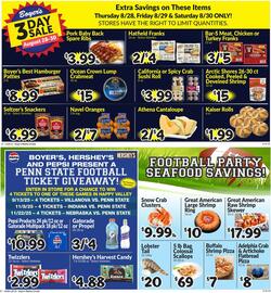 Boyer's Food Markets Weekly Ad week 35 Page 1