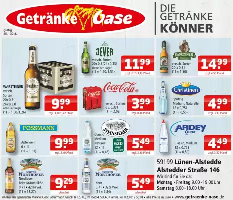 Getränke Oase Prospekt (gültig bis 30-08)