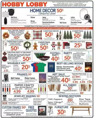 Hobby Lobby Weekly Ad (valid until 30-08)