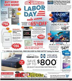 ABC Warehouse Weekly Ad week 35 Page 1