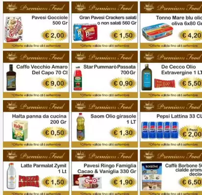 Volantino Mercati Alimentari (valido fino al 6-09)
