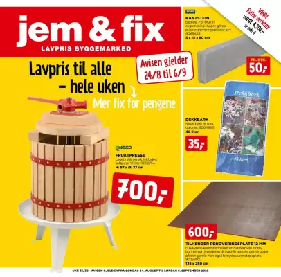 jem & fix kundeavis (gyldig til 6-09)