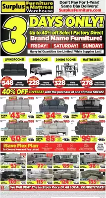 Surplus Furniture flyer