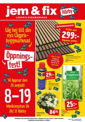 Jem&Fix reklamblad (giltig till och med 31-08)