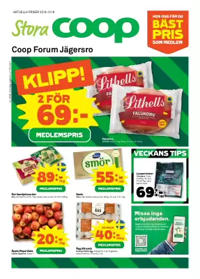 Coop Forum reklamblad (giltig till och med 31-08)