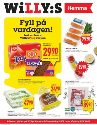 Willys reklamblad (giltig till och med 31-08)