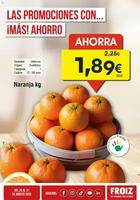 Folleto FROIZ (válido hasta el 31-08)