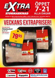 Extra Mjällby Stormarknad reklamblad vecka 35 Sida 1