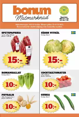 Bonum Matmarknad reklamblad (giltig till och med 31-08)