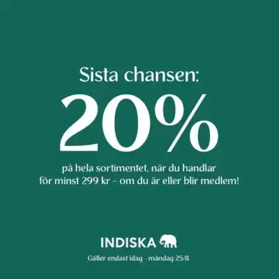 Indiska reklamblad (giltig till och med 11-09)