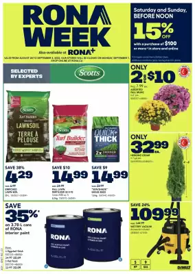 RONA flyer