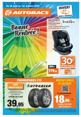 Catalogue Autobacs (valable jusqu'au 1-10)