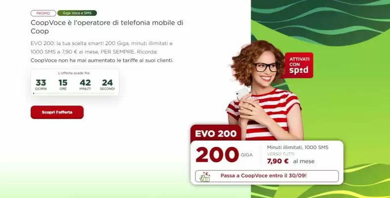 Volantino CoopVoce (valido fino al 30-09)