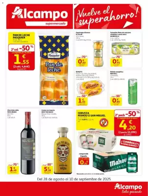 Folleto Alcampo supermercado (válido hasta el 10-09)