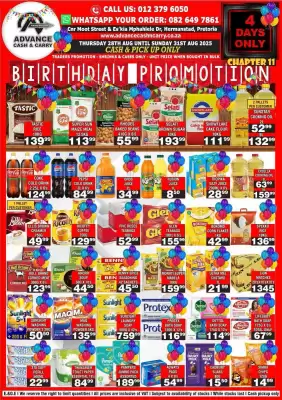 Advance Cash n Carry catalogue (valid until 31-08)