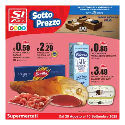 Volantino Sì con te Supermercati (valido fino al 10-09)