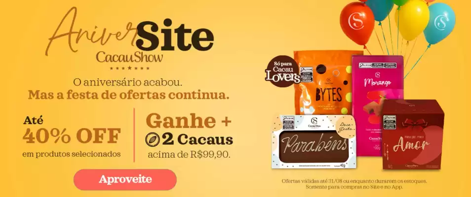 Catálogo Cacau Show (válido até 31-08)