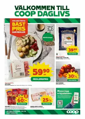 Coop Daglivs reklamblad (giltig till och med 7-09)