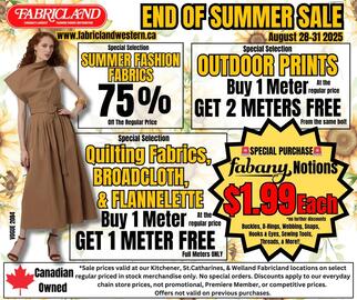 Fabricland flyer Page 1