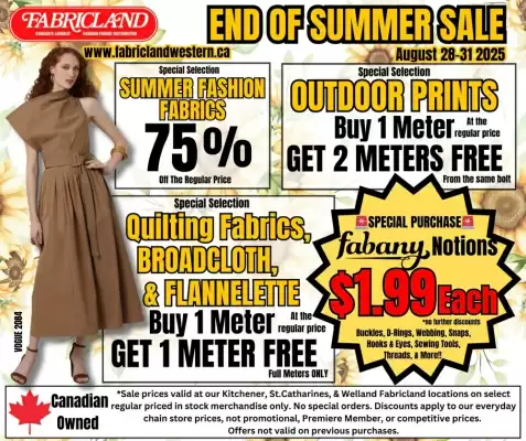 Fabricland flyer