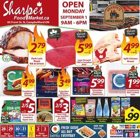 Sharpe's Food Market flyer Page 1