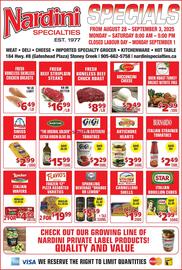 Nardini Specialties flyer week 35 Page 1