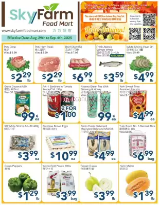 SkyFarm Food Mart flyer (valid until 4-09)