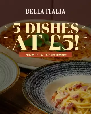 Bella Italia leaflet (valid until 14-09)