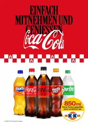 Coca Cola: Einfach mitnehmen und genießen (gültig bis 31-08)