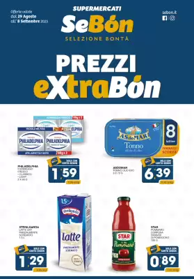 Volantino SeBón Supermercati (valido fino al 8-09)