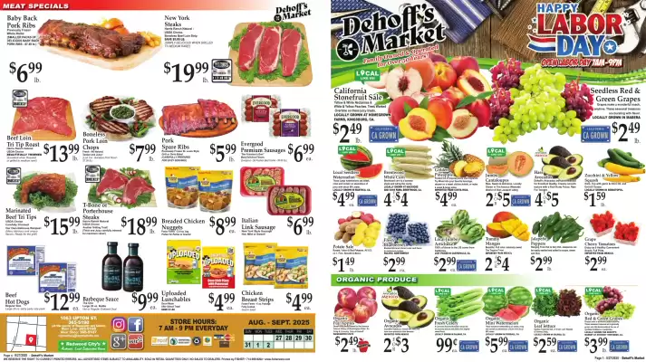 Dehoff's Key Markets ad (valid until 2-09)