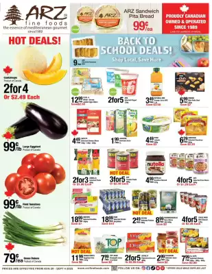 Arz Fine Foods flyer (valid until 4-09)
