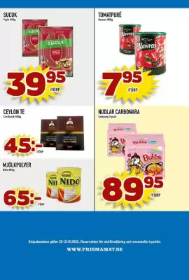 Prisma Mat reklamblad (giltig till och med 31-08)