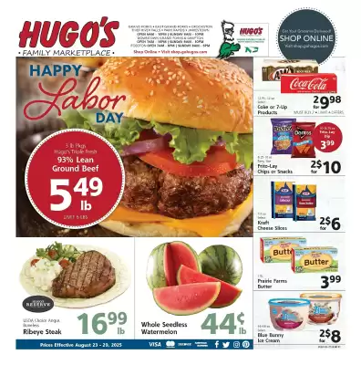 Hugo's Supermarkets ad (valid until 29-08)